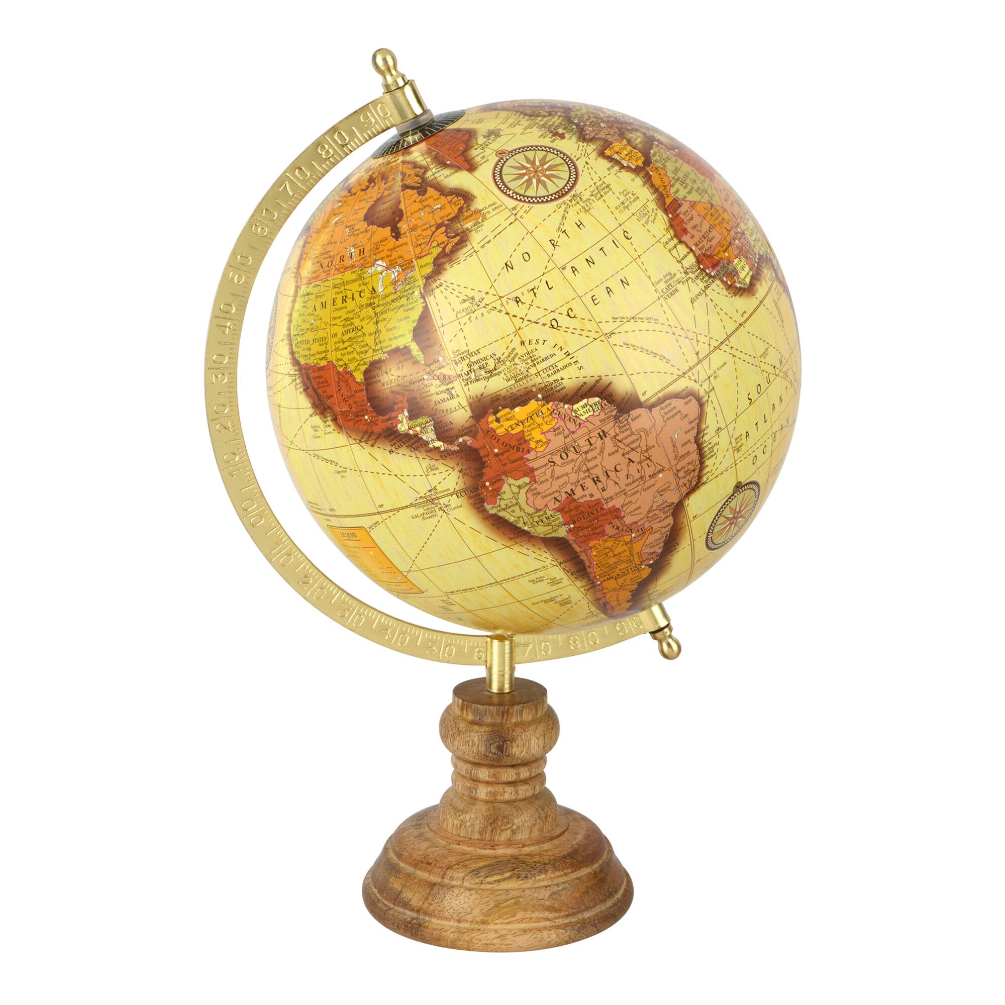 13" Brown & Natural Tabletop Globe by Ashland®